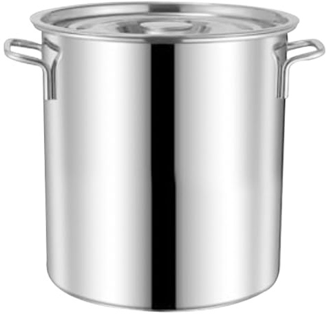 PZJDFDC Olla para Sopa - Olla para Sopa De Acero Inoxidable, Olla Sopera De Acero Inoxidable De 10L con Tapa, Barril De Transporte Engrosado De Gran Capacidad, Adecuado para Varias Estufas