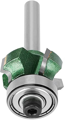 HUIOP Fresa per la Lavorazione del Legno 4 Denti per Rifinitura Punta per Fresa R1 R2 R3 con Denti in Acciaio Al Tungsteno, per Tagliabordi, Punta per Fresa (1/4*R3)
