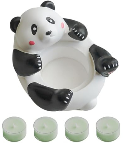 Portavelas Candelita,Velas Candelita de Colores - Portavelas aromáticas con 4 velas votivas | Candelabro decorativo para velas de té, artesanías de yeso, decoración estética del hogar para cumpleaños,