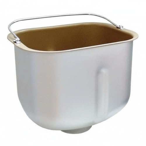 Fonowx Recipiente para Panificadora Molde Pan Cubeta Mezclador Antiadherente Metal Útil Adecuado para Cocina del Hogar Elaboración de Pan Repostería Alimentación Diaria, Dorado