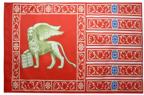 AZ FLAG Flagge Venedig 90x60 cm Fahne Venezia Polyester 100D Hohlsaum | Für innen und außen dekorative Flagge doppelte Nähte und verstärkte Kanten mit Masttunnel 100D Polyester
