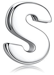 Candyfancy Buchstaben Silber 925 Anhänger Halskette Initialen Personalisierte A-Z