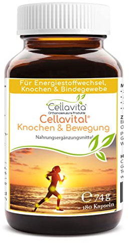 Cellavital Knochen & Bewegung (EAW) Eierschalenmembran | Ackerschachtelhalmextrakt | Weihrauchextrakt - 3-Monatsvorrat - 180 Kapseln