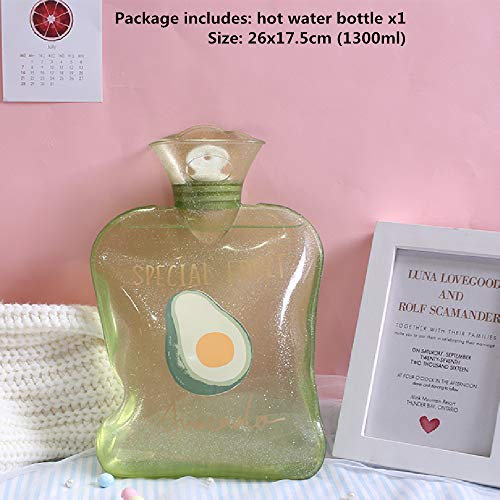 Noun bouillotte chauffante Bouteille d'eau Chaude remplie d'eau Portable Main Chaude bébé Mignon Adulte Non chargé bouillotte oie 1300ml