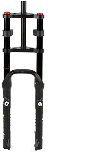 LvTu Strand/Schnee Fahrrad Federgabel 26 Magnesiumlegierung Fette Gabel Doppelte Schulter Luftgabeln zum 26 X 4,0 Reifen (Color : Black)
