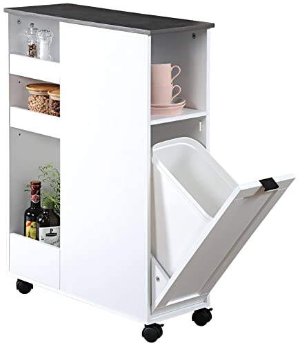 Küchenwagen mit Mülleimer, 60 x 25 x 86 cm, KESPER