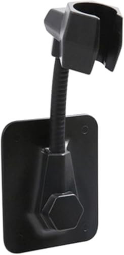 STARRY G Shower Head Holder Bracket, 360° Universal Adjustable Shower Head Holder, Punch-Free Wall Handheld Showerhead Rack, Multifunctional Self-Adhesive Shower Head Holder for Bathroom - Black