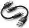 Short USB C Cable 30CM, 2Pack USB A to C, 3A Fast Charger for Samsung Galaxy S23 S22 S21 Plus, A55 A15 A35, iPhone 15/16 - Black