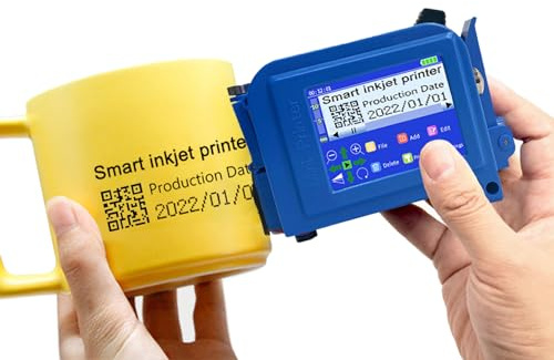 Phezer Mini impresora de inyección de tinta mejorada PC11 Plus, 25 idiomas, cartucho de secado rápido, dispositivo portátil de marcado para fecha