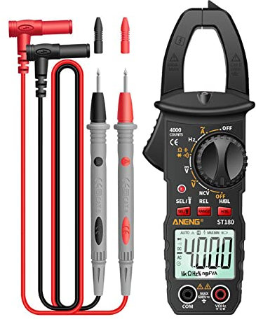 ST180 4000 Zählungen Stromzangen-Tester, digital, Multimeter, Zange, Multimeter, Voltmeter, Amperemeter, Amperemeter, Wechselspannung, Gleichstrom, Universal, AC NCV