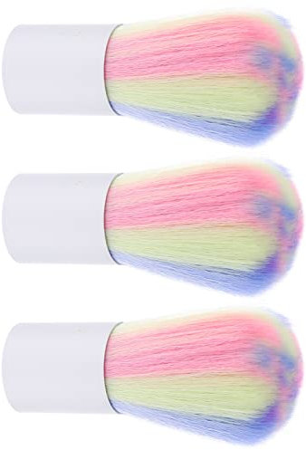 MAGICLULU Nail Cleaning Brush 3Pcs Nail Powder Brush Nail Art Dust Powder Remover Brush for Cleaning Nail Art Tools Makeup Powder Brush