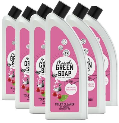 Marcel's Green Soap - Nettoyant pour toilettes Patchouli - Tue les bactéries et laisse un parfum frais sans eau de Javel - Végétalien - 750 ML - 6 Paquets