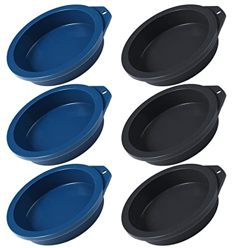 webake Silikonform Heißluftfritteuse Eierform Burger Buns Backform Silikon 10 cm 6 Stück Klein Schichtkuchen Backform