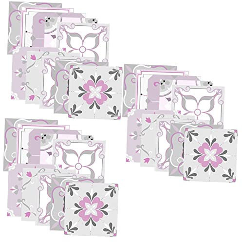 Warmhm 60 Stk Rosa Kacheln Collage-kit Fliesenaufkleber Abziehen Und Aufkleben Selbstklebender Bodenaufkleber Bodenfliesen Aus Vinyl Talavera-fliesen -poster Tisch Pvc Wandtattoos