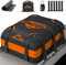 Rymopuey Cofre de Techo 20Cubos/566L, Cofre de Techo para Coche 700D Naranja, Cofre de Techo con Almohadillas Antideslizantes y 10 Correas de Sujeción, Pto para Coches con/sin Portaequipajes