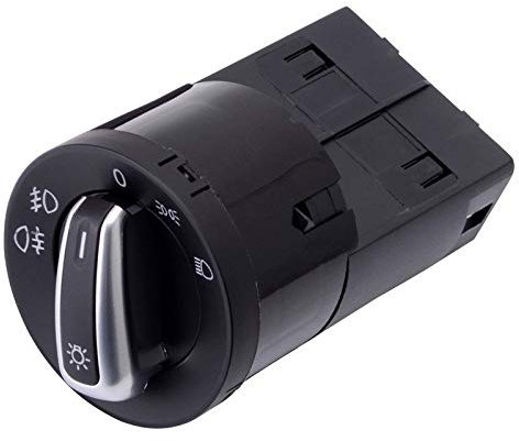 Zfgsyxb Light Switch Scheinwerfer Steuerschalter Nebelscheinwerfer Control Switch 3BD941531 / 3BD 941 531 / Fit for VW Golf MK4 Jetta 4 Bora/Fit for Passat B5 Chrome Automatic Light Switch
