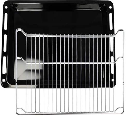 vhbw plaque de four, grille (kit de 2 pièces) compatible avec Neff B57CR25N0/01, B57CS28N0/01, B57CS28N0/24, B57CS28N0/30 four - 45,5 x 36 x 4 cm