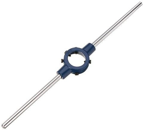 sourcing map Round Die Stock Handle Wrench 45mm(1.77) Adjustable Threading Die Wrench Handle Holder for Bolt Thread Repair Bar Tools (Fit M16-M20 Metric Dies / 45mm Outer Dia. Dies)
