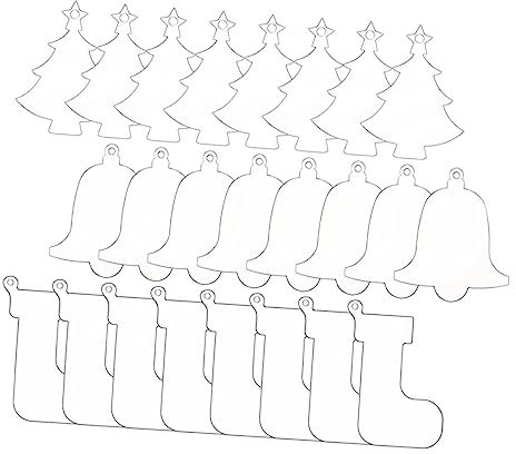 IMIKEYA Weihnachtskugeln 30er-Set Christbaumschmuck Aus Acryl Dekoration Leichte Hängeornamente Weihnachtsbaumdekoration