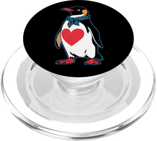 Herzerwärmende Pinguin-Kunst, niedliche Tiere, Liebes-Design PopSockets PopGrip für MagSafe