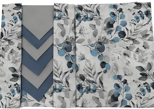 Ruoccohome Servizio da Tavola da 6 Posti, Tovaglia Rettangolare con Tovaglioli 100% Cotone, Made in Italy, Misure 150x180 cm 6 coperti tov.01