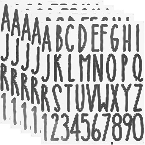 Angoily 5blätter Zahlenaufkleber Für Briefkästen Buchstaben Und Zahlen Aufkleber Outdoor Wetterfest Pvc Briefkastennummern Buchstabenaufkleber Zum Aufkleben