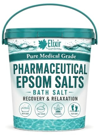 Elixir Salts Epsom Salt Magnesium Sulphate Food Grade | 10kg Supplied in a Tub