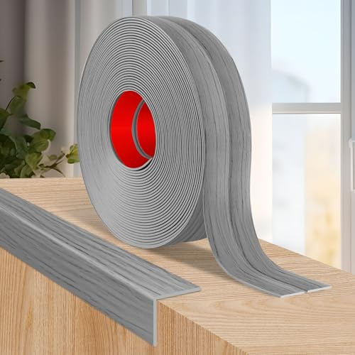 Molduras decorativas pared protector esquinas pared moldura adhesiva rodapie flexible (4cm×3m, Grano de madera gris claro)
