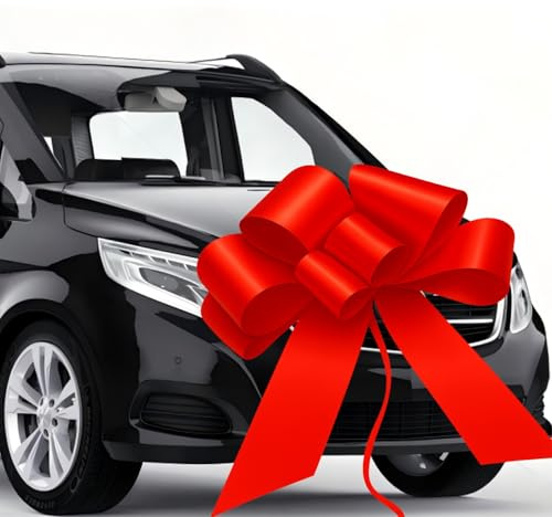 Avagiaforu Grands Noeud Cadeau de Voiture, Gros Noeud Cadeau XXL 76 cm, Grand Nœud pour Voiture, Noeud Géant Réutilisable pour 18 Anniversaire, Voiture, Noël, Cadeau de Mariage