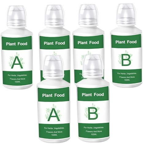 Engrais hydroponique, 6pcs Aliments végétaux hydroponiques, nutriments A&B, engrais pour légumes, fruits, agricole