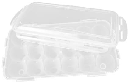 FUNNETOYU Contenitore Per Uova in Plastica Scanalature Portauova Portatile Per Frigorifero Adatto Per Uova Di Gallina Anatra Pomodorini Limoni Fragole Per Cucina Campeggio e Picnic