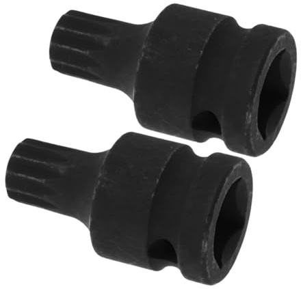 MUELODSIC 2pcs Impact Triple Square Drive Sockets Short Brake Caliper Removal Tool High-Hardness Impact Drive Bit for Garage Workshop Use Compatible with Various Vehicle Models