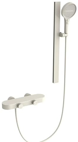 XJTNLB Grifo Bañera Leche Blanca Único Mando Grifo Ducha Pared Grifos Duchas de Baño Modernos con Barra de Ducha Pared