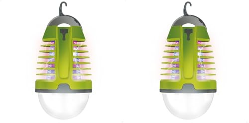 Aktive 61552 - Lámpara antimosquitos LED Nocturna, Luz Blanca 70 lúmenes, Antimosquitos eléctrico 9x15cm, Incluye Cable USB y Cepillo Limpiador, Lámpara Mata Mosquitos (Paquete de 2)