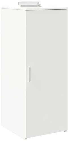 Hoopleep Lagerschrank Weiß 40x45x103,5cm, Holzwerkstoff, Mehrzweck-Aufbewahrungsschrank mit Tür, Kompakt, Modern, für Speisekammer, Küche, Schlafzimmer, Büro, Wohnzimmer