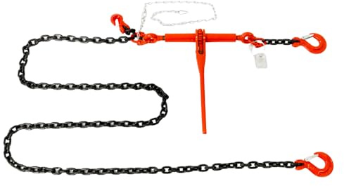 LOADCARE Zurrkette für Ladungssicherung - 1-teilig, 10mm, 6300 daN, 6,3t, 3,5m Spannkette mit Ratschenspanner Transportkette