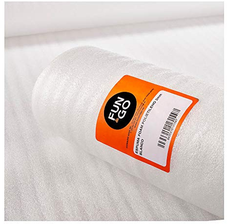 Fun and Go 47224 Espuma Foam, 1.2x10 m, Blanco