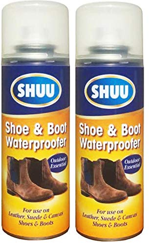 200ml Shoe Boot & Tent Waterproof Aerosol Spray Leather Suede Canvas Accessories Protection (2 Cans)