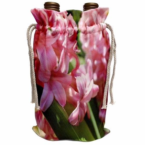 3dRose Spring bringing the blooming of pink Hyacinths Wine Bag