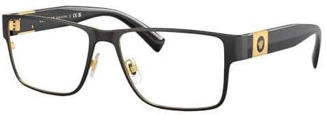 Versace Brille (VE-1264 1436) Metall - Acetate Kunststoff gold - schwarz matt