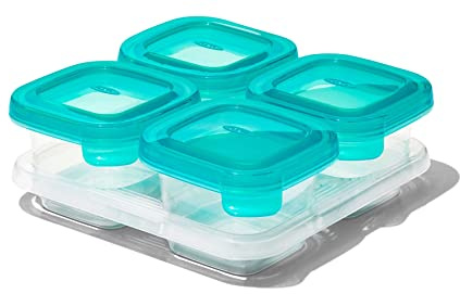 OXO Silicone Baby Blocks- 4oz, Teal, 4 oz