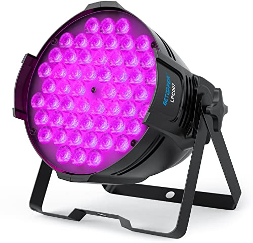 BETOPPER Stage Light 54x3W RGB 3 in 1 LED Par Light Disco Light for Parties with Sound Activated & DMX Control Dj Lights for Show, Stage, Church, Party, Wedding, Concert, Club