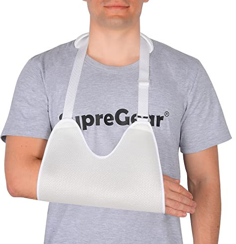 supregear Tutore Braccio con Morbidi Cuscini per le Spalle, Immobilizzatore per Spalla Imbracatura per Braccio Doccia Medico Supporto per Spalla e Gomito per Donna Uomo, per Braccio Sinistro/Destro