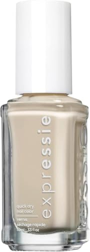 essie Schnelltrocknender Nagellack „expressie“, Vegane Formel ohne Inhaltsstoffe tierischen Ursprungs, Nr. 440 daily grind, Weiß, 1 x 10 ml
