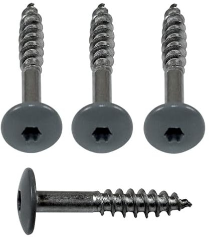 SN-TEC Fassadenschrauben Rostfrei Edelstahl V4A 5,5x35 mm, Staubgrau Pulverbeschichtet RAL 7037 mit Torx T20 Aufnahme (Mengenauswahl möglich) (50)