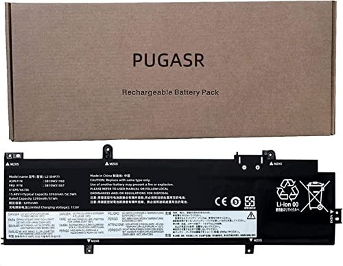 PUGASR L21D4P71 SB10W51968 5B10W51867 Laptop Battery for Lenovo Thinkpad T14 Gen 3 P14s Gen 3 Series L21L4P71 L21M4P71 L21C4P71 L21D4P72 L21L4P72 SB10W51971 (15.48V 52.5Wh)