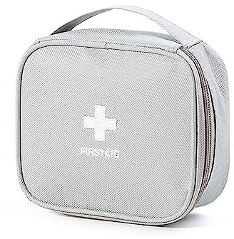 Oxford Gewebe Medizintasche für Notfälle Betreuertasche Reiseapotheke Tasche Leere Erste Hilfe Set Medizinkoffer Sanitätstasche,Tragbar Mini Klein Leer Medizin Behälter Tasche für Reisen,14x5.5x12.5cm
