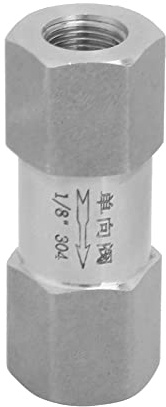 Regulador De Tubería, Válvula De Retención Hexagonal De Acero Inoxidable 304 Válvula Unidireccional Resistencia A La Presión A Alta Temperatura Para Conexiones De Tubería De Agua, Aceite Y Gas(1/8)