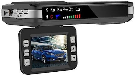POEMAX Caméra de Tableau de Bord Avant 2 en 1 Voiture DVR caméra Dash Cam détecteur de Radar Vocal Voiture DVR caméra Tableau de Bord 12 v caméra détecteur de Radar Installation Facile