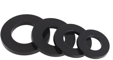 10/50/100 Stück schwarze Nylon-Unterlegscheiben, Kunststoff, hochtemperaturbeständige Unterlegscheiben, M2, M3, M4, M5, M6, M8, M10, M12, M14, M16, M18, M20 (Size : M18x32x3-10pcs)